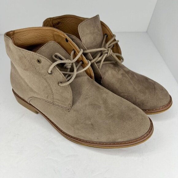 Old Navy Mens Brown Desert Lace Up Suede Ankle Bootie Size 12 Chukka Boots - Picture 2 of 9